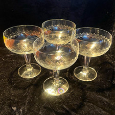 Vintage Thomas Rosenthal Germany Crystal Champagne Coupe Glasses Set of 4 picture