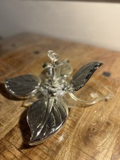 Vintage KAROFF Leaf And Lucite Snack Server picture