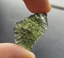 Moldavite Besednice Beautiful Undulations 34.4ct Certificate of Authenticity picture