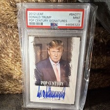 Donald Trump 2012 Leaf Pop Century Signatures auto signed PSA 9 2nd yr rc picture