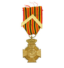 Belgium King Albert 1909-1934 Military Medal for Long Service Antique picture