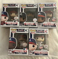 Funko Pop MLB Atlanta Braves Freeman Acuna Albies Lot of 5 in Protectors picture