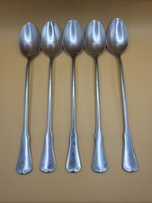 5 Oneida Community PATRICK HENRY Stainless ICED TEA SPOONS Flatware picture