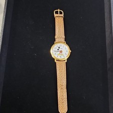 Disney Time Works Mickey Mouse Quartz Wristwatch Stainless Steel Back CJ-1 picture
