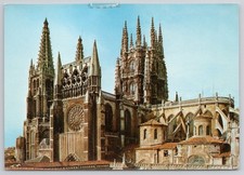 Burgos Cathedral Spain Vintage Postcard 1984 Posted Airmail Juan Carlos I picture