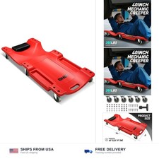 DNA MOTORING 40 Inch Mechanic Creeper, Blow Molded Low Profile Rolling Garage... picture