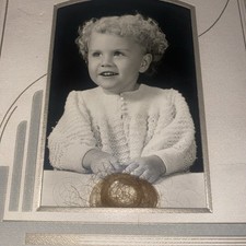 Antique 1940's Portrait Photo Lot Blond Girl Hair Locket Female Male Michigan picture