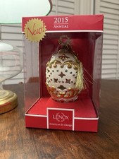 Lenox 2015 Annual Ornament Ivory and Gold BOXED picture
