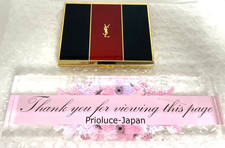 Yves Saint Laurent YSL Cigarette Case Tobacco Case Gold Red Black Stripe Used picture