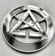 Masonic  Metal Chrome Royal and select master York Rite mason chrome emblem picture