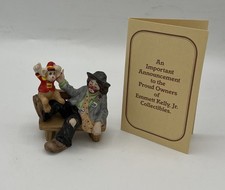 Vintage Emmett Kelly Weary Willie Figurine Hobo Clown and Monkey Collectible picture