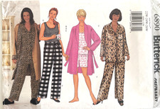 Butterick Women's Robe,Top,Shorts,Pants Pattern 6890 Size 22W-26W UNCUT picture