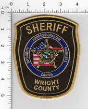 WRIGHT COUNTY SHERIFF ^^^ MINNESOTA (UPDATED 👀 MYLAR ) COLLECTIBLE POLICE PATCH picture