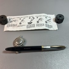 VINTAGE 1950’S SHEAFFER SENTINEL WHITE DOT FOUNTAIN PEN HAS INITIALS ON IT(S1095 picture
