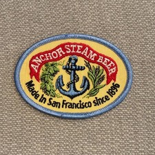 Vtg Anchor Steam Beer Classic Embroidered Patch 3.5