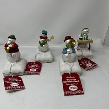 Hallmark Wireless Snowman Band Keyboard Trumpet Sax Guitar Tested Working picture