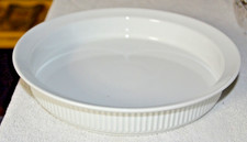 Dansk Fluted White Cafe Round Quiche 10 3/4