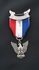 Vintage 1970s EAGLE SCOUT Boy Scouts Rank MEDAL BSA Pin Award Badge STERLING picture