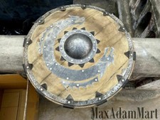 Medieval Dragon Shield Round Viking Round Cosplay Battle Ready made Gift Item picture