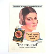RARE 1929 Lucky Strike VTG Ad Marjorie Oelrichs Tobacciana Tobacco Cigarettes  picture