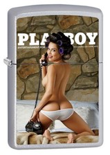 Zippo Playboy Cover, June 2013 Lighter, Satin Chrome NEW IN BOX picture