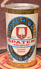 1965 BOTTOM OPEN MUNCHNERGOLD SPATEN BRAU HELLER BOCK ZIP TAB BEER CAN GERMANY picture