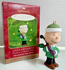 Vintage 1999 Linus Peanuts Gang Hallmark Christmas Ornament With Box picture