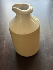 VTG Pearsons of Chesterfield England Stoneware Two-Tone Bar Syrup Pouring Jug picture