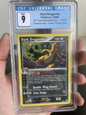 POKEMON DARK DRAGONITE-HOLO 2004 EX TRR #15 TRR-COSMOS-JAMES TD CGC 9 picture