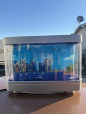 Vtg Y2K Twin Towers WTC NYC Skyline Motion Lamp Seabed Aquarium  picture