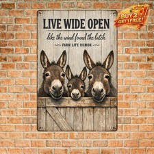 As if Someone Left the Gate Open Vintage Metal Tin Sign 8x12 picture