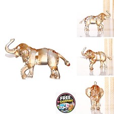 DOJOZ Crystal Lucky Elephant Figurine Collectible - Gold picture