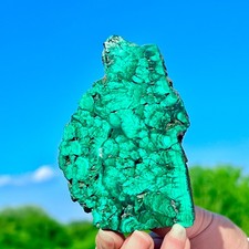 160G Natural glossy Malachite transparent cluster rough mineral sample picture
