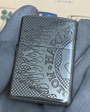 Harley Davidson Motorcycle Flame Engraved zippo Lighter picture