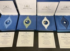 Wedgwood Millennium Gems Complete Set 4 Jasperware Ornaments 1997-2000 Boxed picture