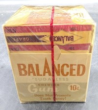 Vintage 1962 20 PACKS Balanced GRAPE Chewing Gum Unopened Made IN USA RARE picture