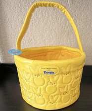 Peeps Easter Bunny Basket / Yellow Quilted / B&BW /  Brand New with tags in bag  picture