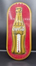 Vintage red and gold coca cola thermometer sign picture