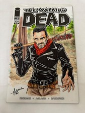 THE WALKING DEAD IMAGE #109 - NEGAN SKETCH & SIGNED COMIC picture
