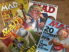LOT OF (4) MAD MAGAZINES FEATURING DONALD TRUMP picture