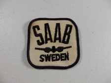 Early Black SAAB Swedish Automobile Brand Airplane Logo Patch  BIS picture