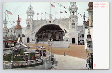 c1906 Luna Park Postcard Dragon's Gorge Coney Island NY Amusement Park picture