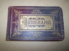 Antique 1880s Autograph Book W/ Handwritten Poems Letter Signatures Victorian picture