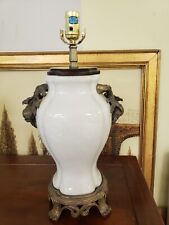 Vintage White Porcelain Pomegranate Table Lamp 22