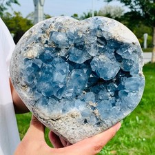 8.29LB Top Natural Blue Crystal Cave Quartz Crystal Cave Mineral Specimen picture
