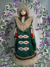 Vintage Russian Handmade Traditional Doll Porcelain Face 10
