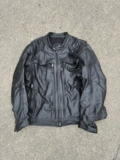 Harley-Davidson Black Padded Leather Jacket Mens 3XL picture