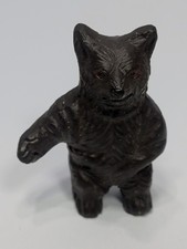 Vintage Mini Cast Iron Standing Bear Figurine Paperweight 2