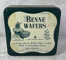 Benne Wafers Vintage Metal Tin Byrd Cookie Co. Savannah GA Empty Cookie Tin picture