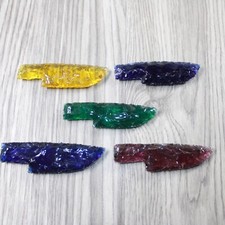 5 Small Glass Ornamental Knife Blades  #5248 picture
